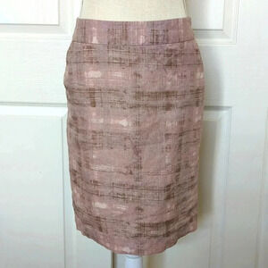 Loft Brushstroke Printed Linen Skirt